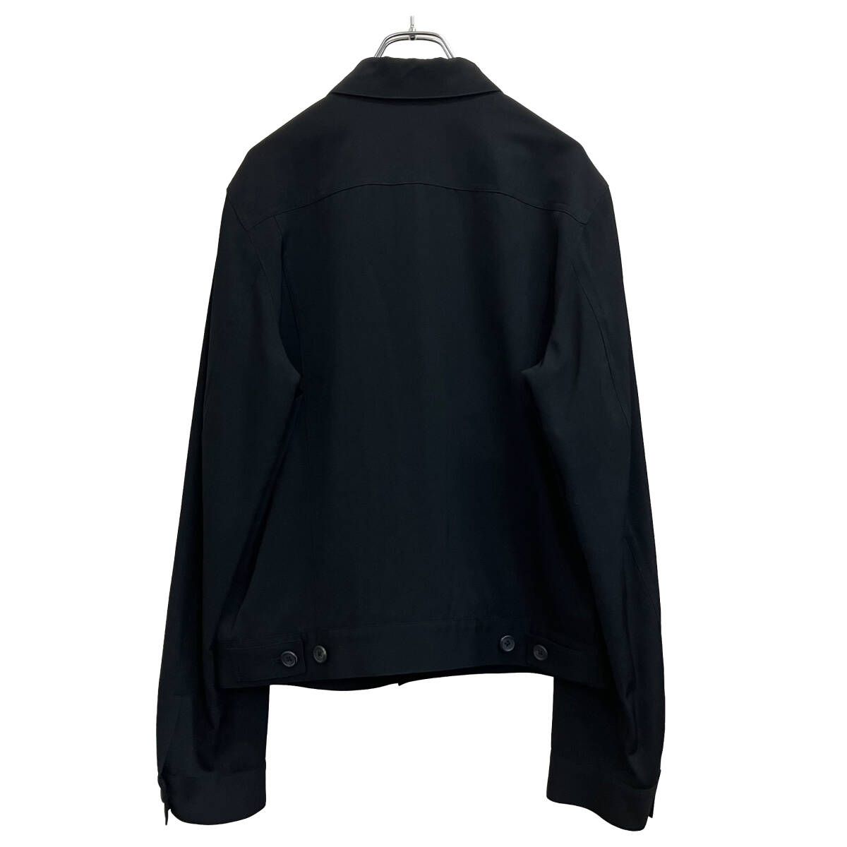 02AW YOHJI YAMAMOTO POUR HOMMEブルゾン 友禅羽根刺繍シワギャバ 