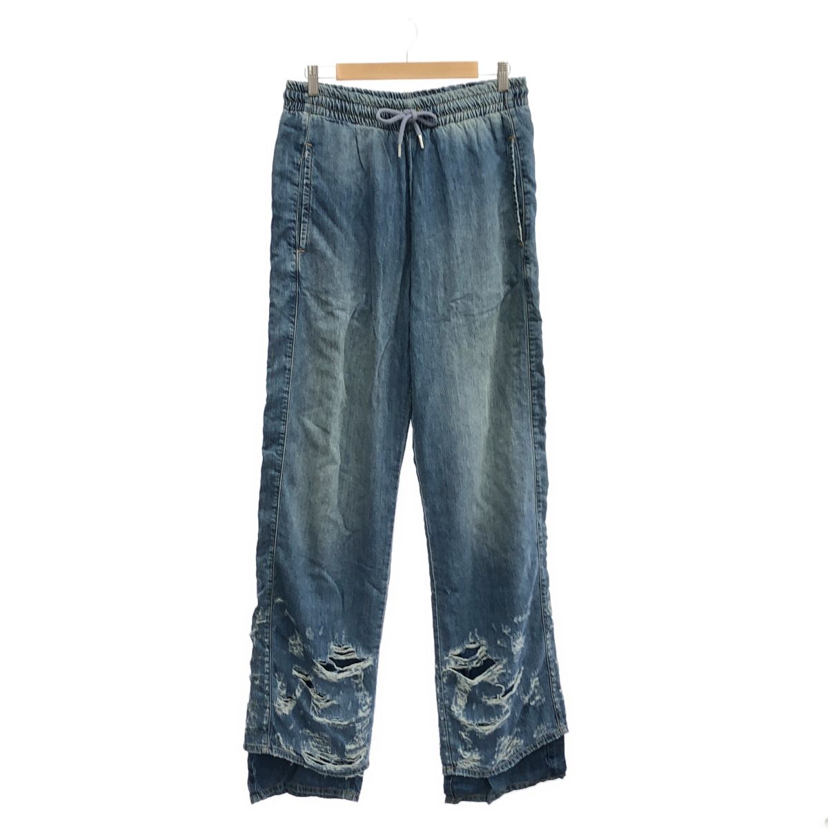 DIESEL ディーゼル A096393 ブルー ダメージ加工 デニムパンツ L DIESEL ディーゼル A096393 ブルー ダメージ加工 デニムパンツ L