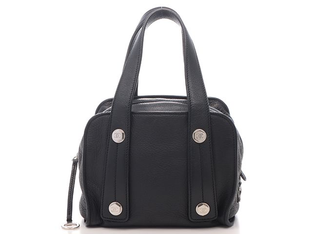 CHANEL シャネル バッグ ミニボストンバッグ ブラック/SV ボストン