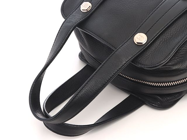 CHANEL シャネル バッグ ミニボストンバッグ ブラック/SV ボストン