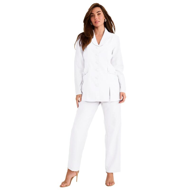 ロアマンズ レディース トップス ワンピース プラスサイズ Roamans Womens Plusize Long Sleeve TenButton ShawlCollar Pant Suit 2Pi
