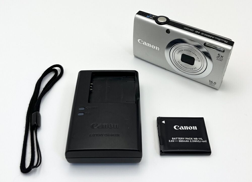 Canon キヤノン コンパクトデジカメ PowerShot A POWERSHOT A2400 IS SL [シルバー]【中古】【良品】【20337211912】