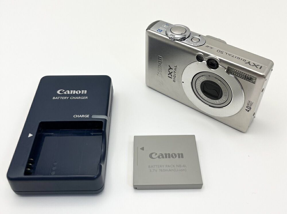 キヤノン Canon コンパクトデジタルカメラ IXY DIGITAL 50 [シルバー] Made in Japan 【中古】【可】【2031190203298】