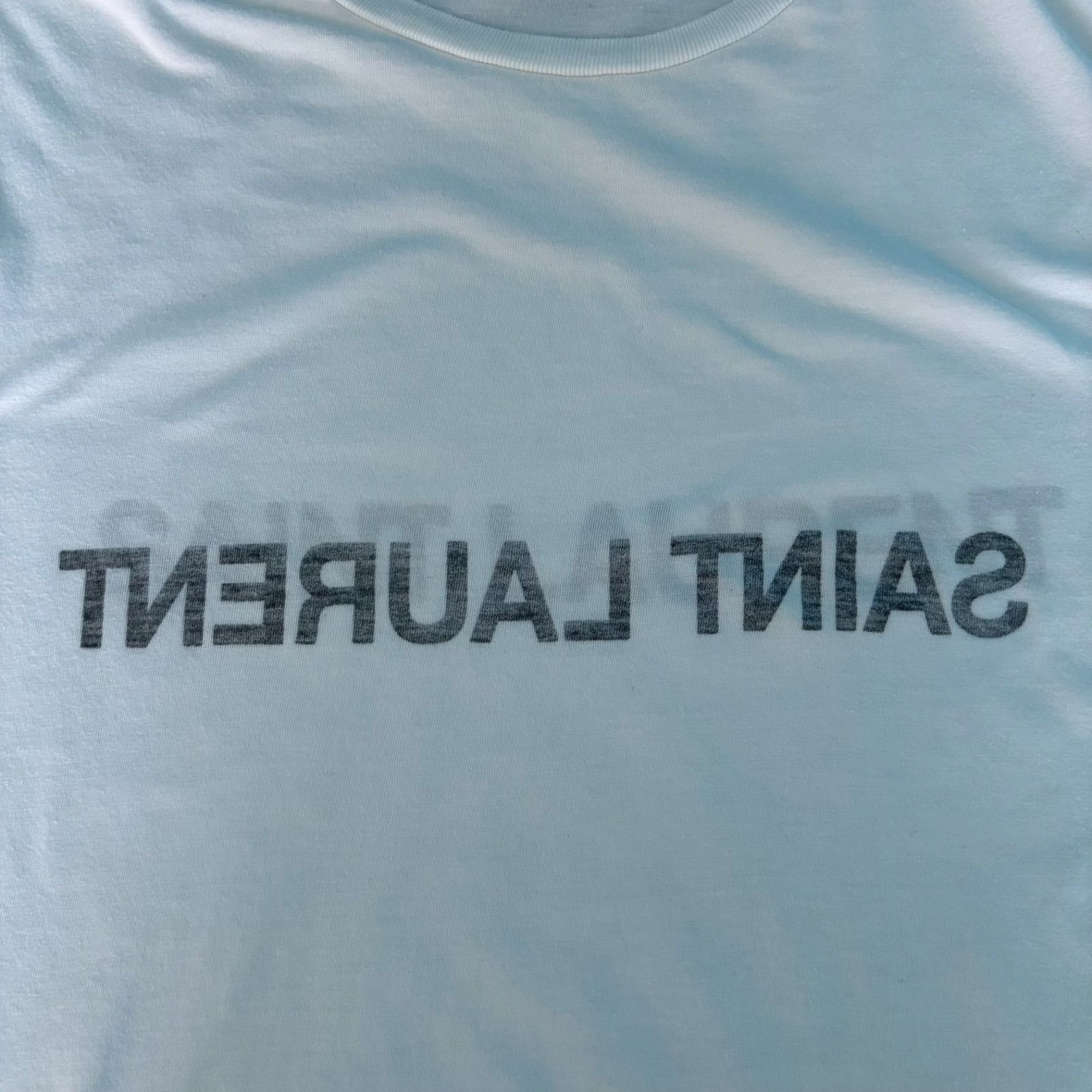 1176 SAINT LAURENT サンローランパリ 反転ロゴ Tシャツ 白 Sサイズ