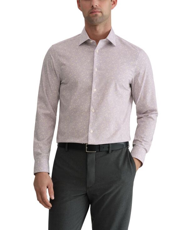 カルバンクライン メンズ トップス シャツ スリムフィット Calvin Klein Mens Performance Wrinkle Free Stretch Shirt Slim Fit Lila