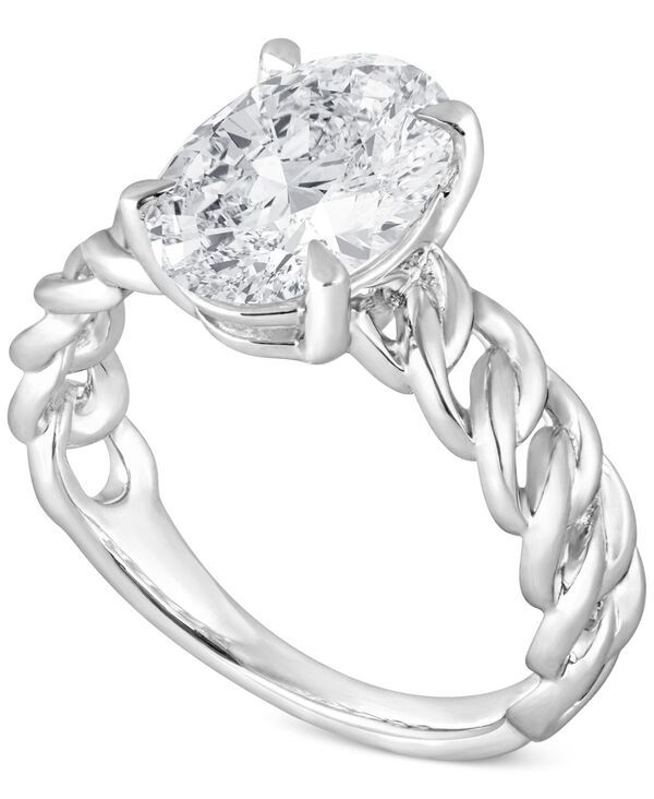 バッジェリーミシュカ レディース アクセサリー リング Badgley Mischka Certified Lab Grown Diamond Oval Chain Link Solitairenga