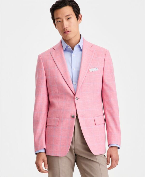 タリア メンズ アウター ジャケット・ブルゾン ブレザー Tallia MenslimFit Patterned Blazer Light Red レッド