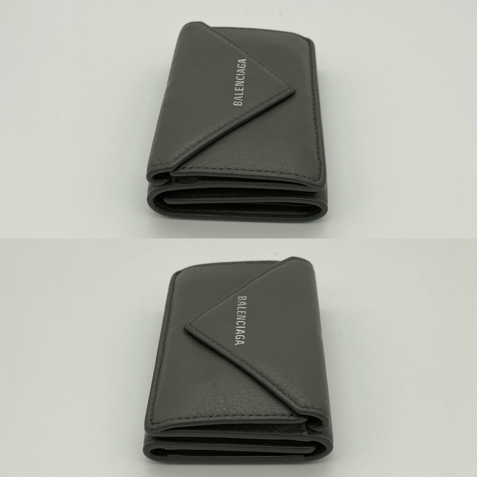 2605-261｜美品｜バレンシアガ ペーパー コンパクトウォレット グレー 2605-261｜美品｜バレンシアガ ペーパー コンパクトウォレット グレー