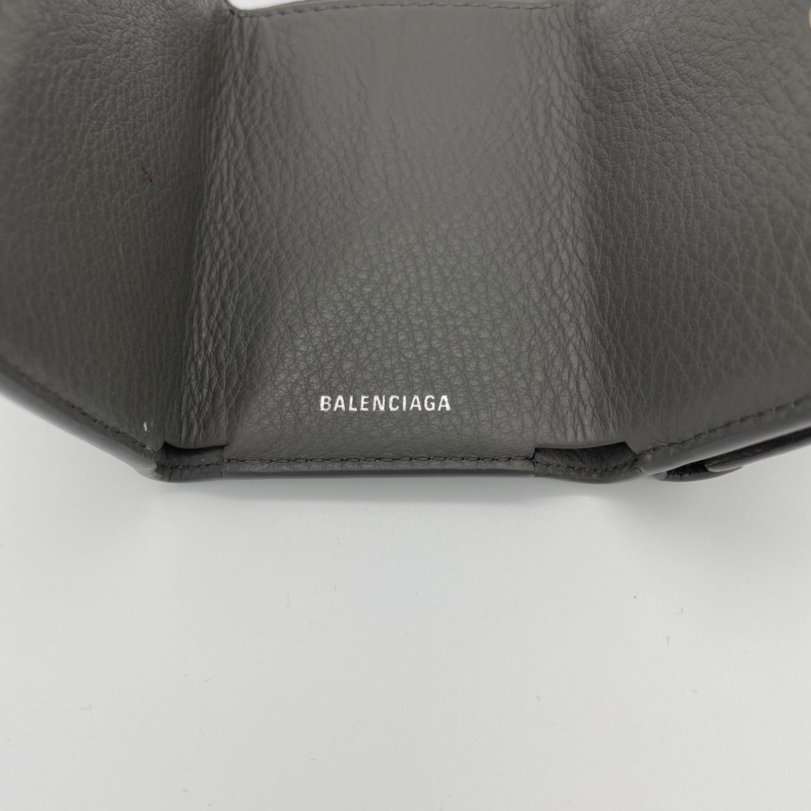 2605-261｜美品｜バレンシアガ ペーパー コンパクトウォレット グレー 2605-261｜美品｜バレンシアガ ペーパー コンパクトウォレット グレー