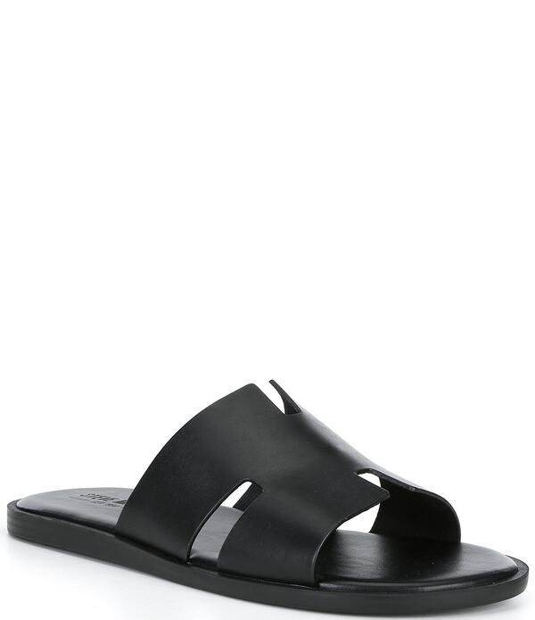 スティーブ マデン メンズ シューズ サンダル レザー Steve Madden Mens Levvy Leather Slide Sandals Black ブラック