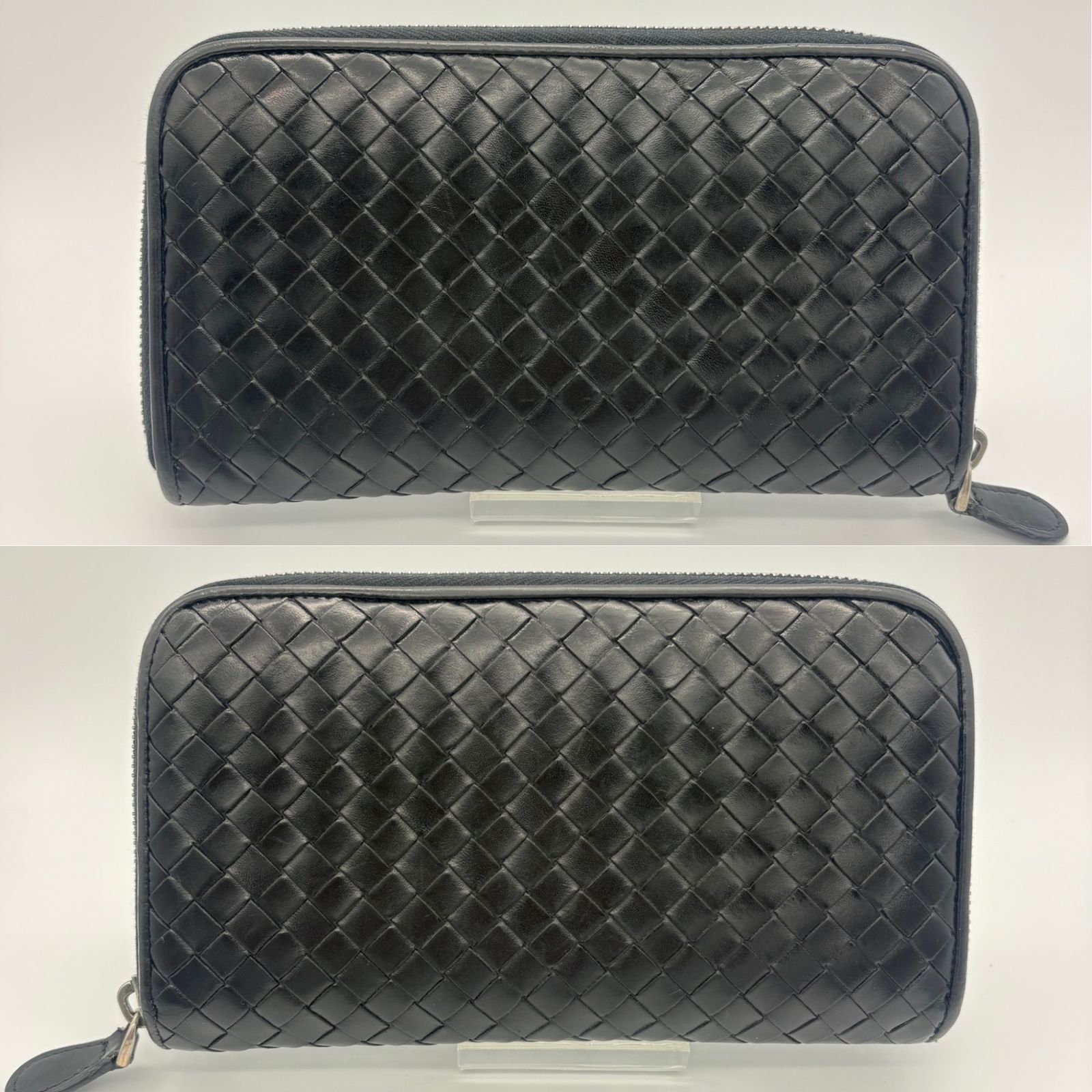 2605-311｜美品｜ボッテガヴェネタ イントレチャート 長財布 ブラック 2605-311｜美品｜ボッテガヴェネタ イントレチャート 長財布 ブラック