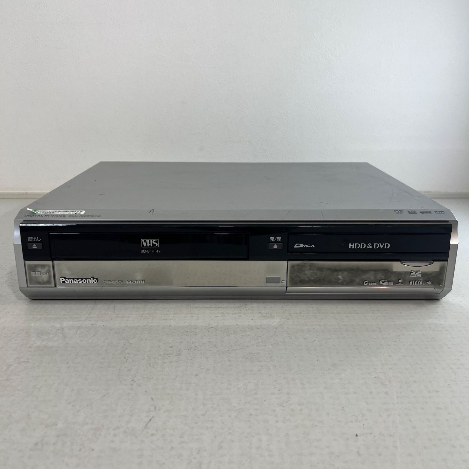 DVD動作確認済】Panasonic DVD/VHSレコーダー DIGA DMR-XW40V