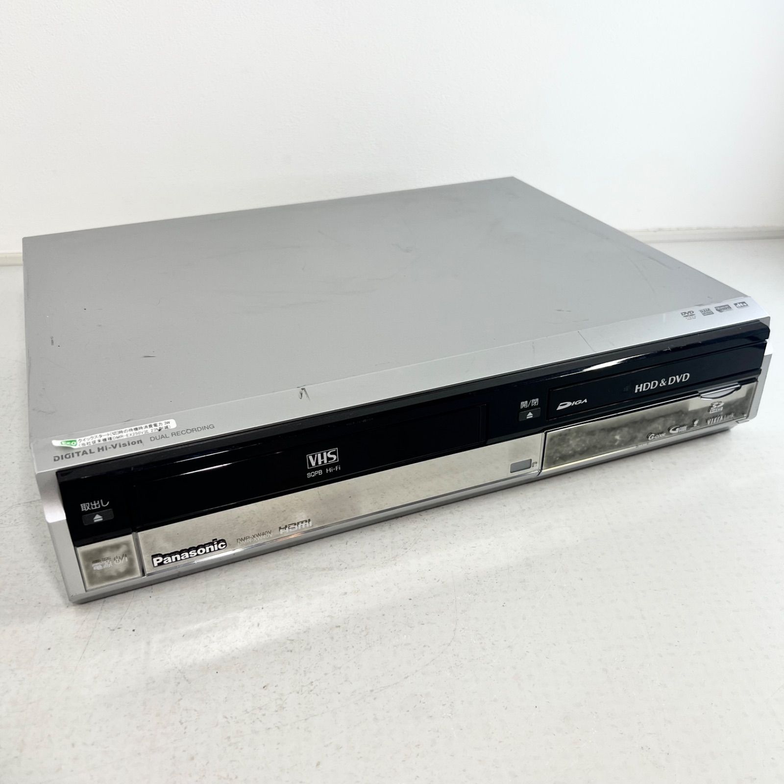DVD動作確認済】Panasonic DVD/VHSレコーダー DIGA DMR-XW40V