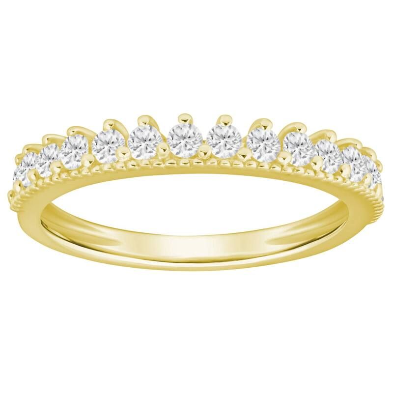 Alyson Layne レディース アクセサリー リング Alyson Layne 10k Gold 12 CaratW Lab Grown Diamond Shared Band Ring 10k