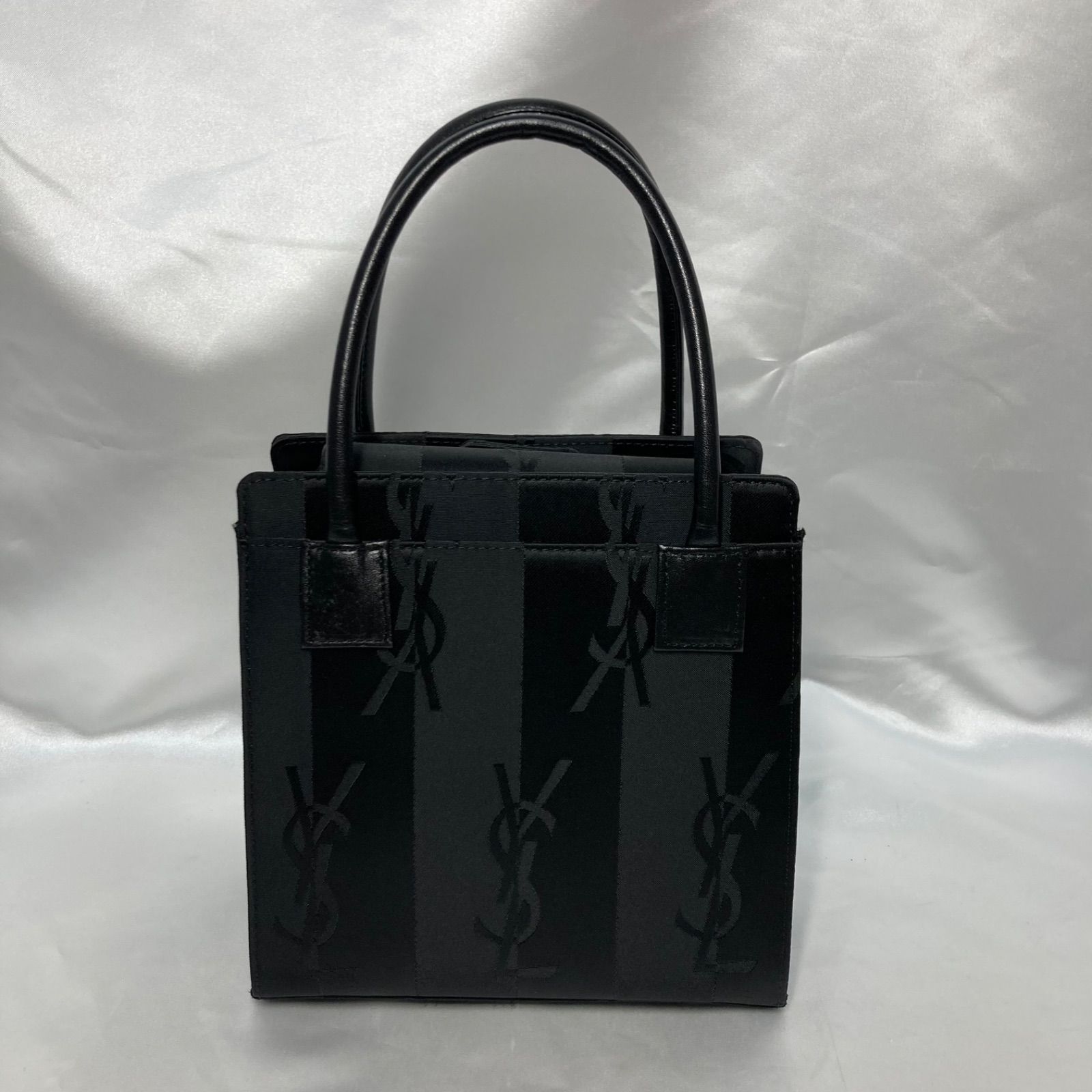 美品〉Yves Saint Laurent イヴ・サンローラン ハンドバッグ レザー 