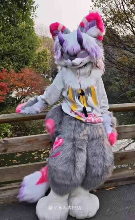 狼　犬　猫　着ぐるみ ヘッド全頭　ヘッド ケモノ ファースーツ ぬいぐるみ コスプレ コスチューム Kurumi 一点物 C929