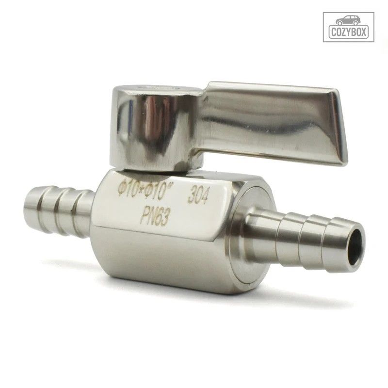 ホースバーブ ミニボールバルブサニタリーグレード304ステンレス7mm 8mm 10mm 12-25mm