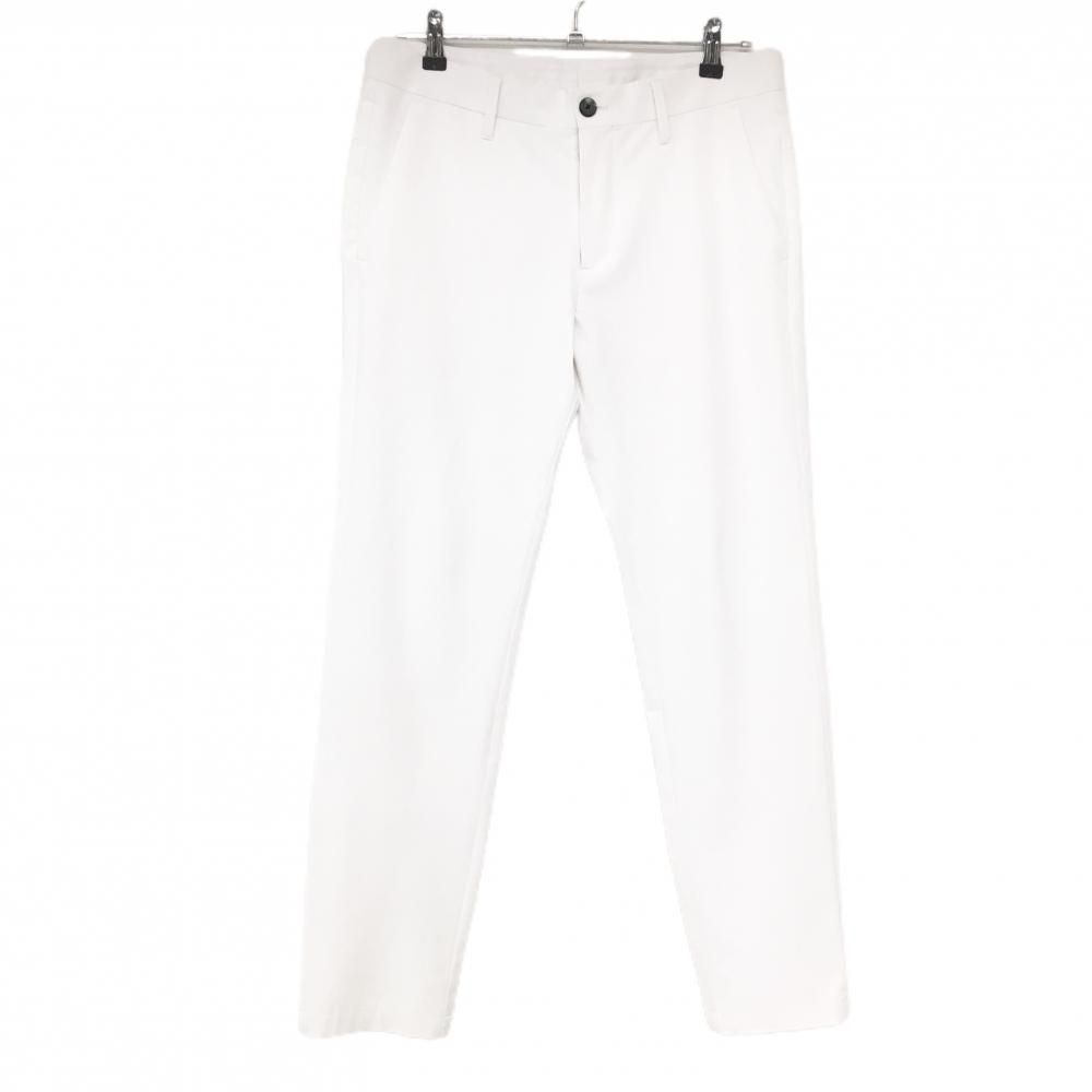 【超美品】デサントゴルフ パンツ 白 後ろロゴ 中田英寿 メンズ 82/L ゴルフウェア DESCENTE