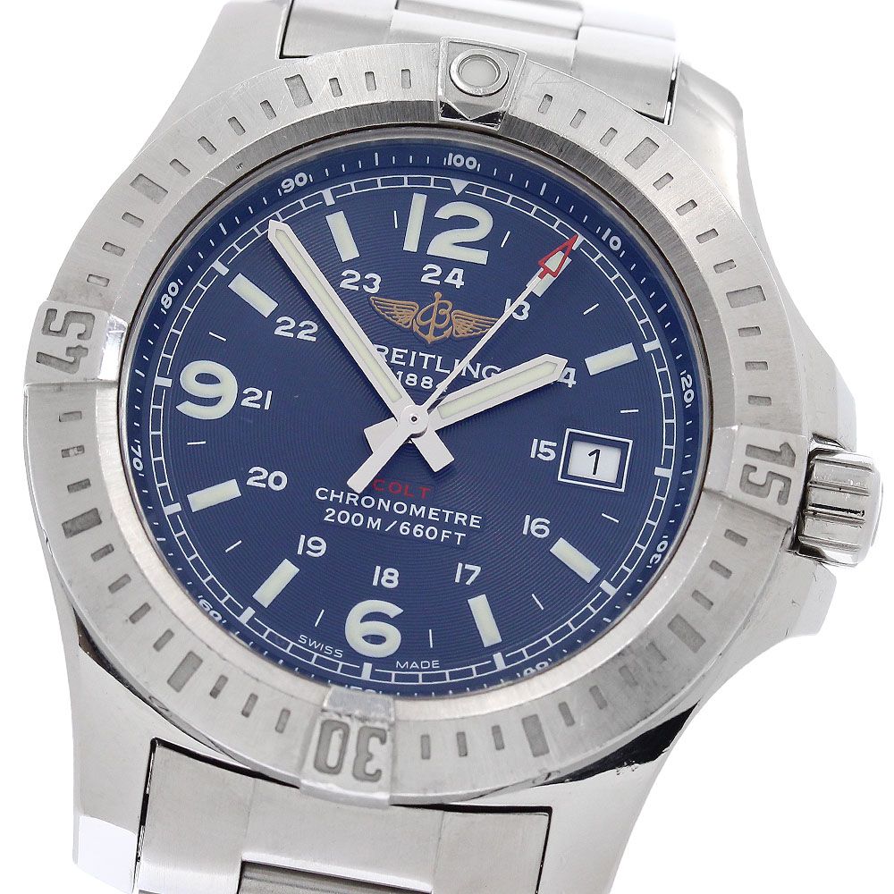 ブライトリング BREITLING A74388 コルト デイト クォーツ メンズ 箱・保証書付き_963097