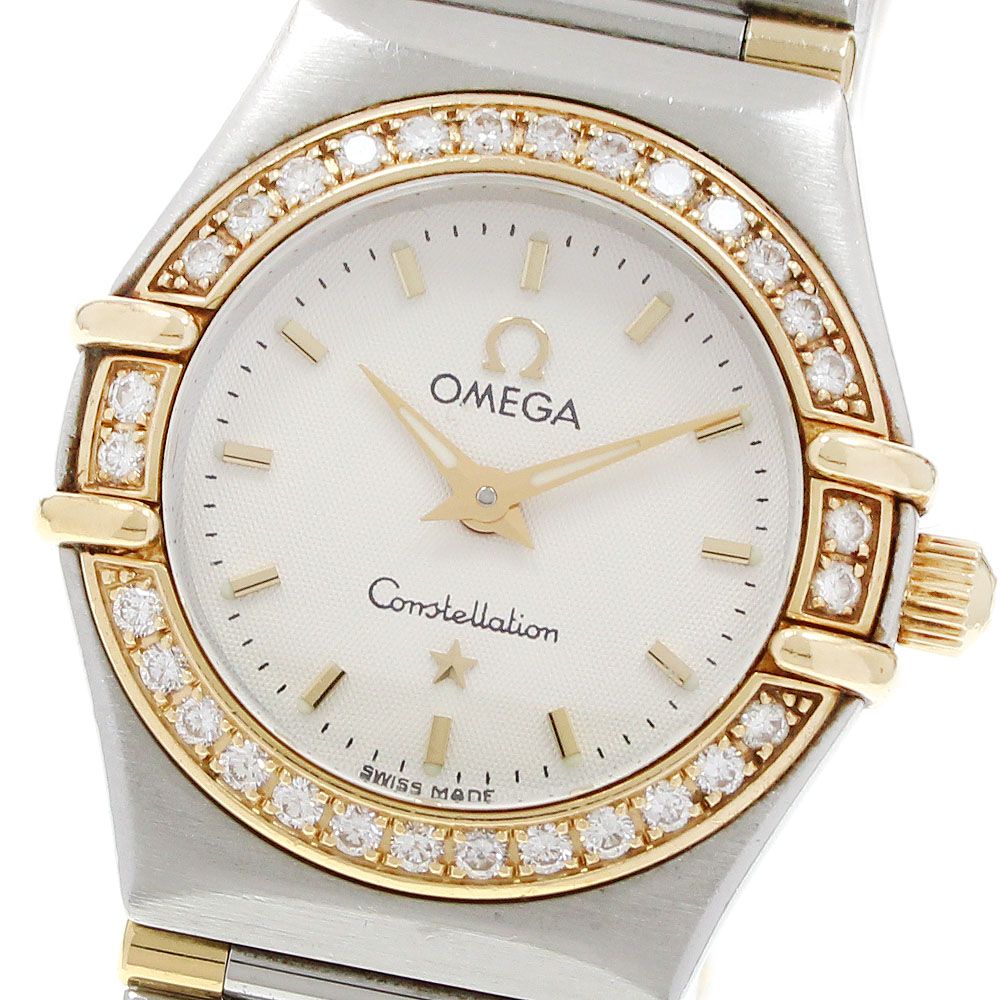オメガ OMEGA 1367.30 コンステレーション ミニ ダイヤベゼル クォーツ レディース 保証書付き_965138