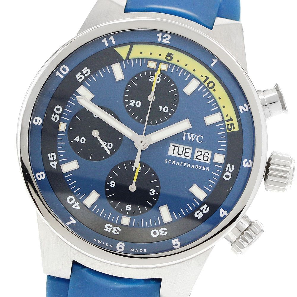 ベルト訳あり IWC SCHAFFHAUSEN IW378203 アクアタイマー クストーダイバーズ クロノグラフ 自動巻き メンズ _949737