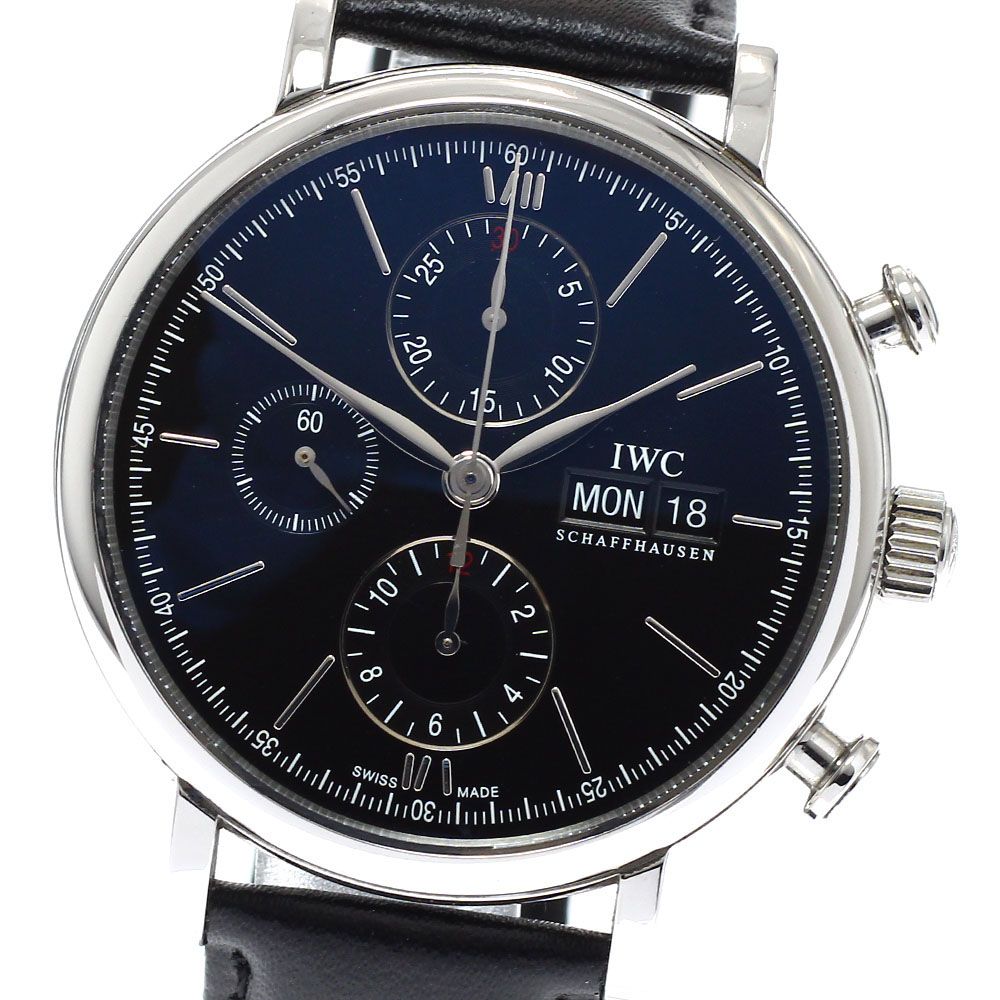 IWC SCHAFFHAUSEN IW391008 ポートフィノ デイデイト クロノグラフ 自動巻き メンズ 保証書付き_960830