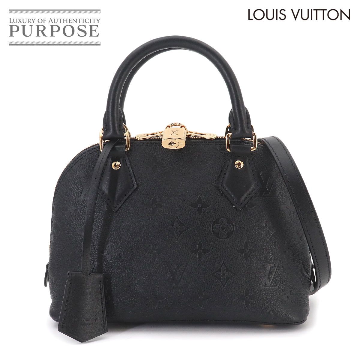 未使用 展示品 ルイ ヴィトン LOUIS VUITTON モノグラム アンプラント アルマ BB 2way ハンド ショルダー バッグ レザー ブラック 90320202