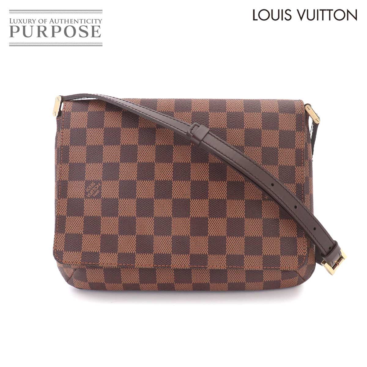 新品同様 ルイ ヴィトン LOUIS VUITTON ダミエ ミュゼット タンゴ ロング ショルダー バッグ エベヌ N51301 Musette Tango Long 90329051