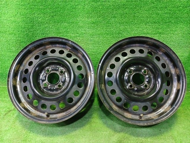 日産 NISSAN 純正 キューブ 2本 ホイール スチール クロ 15インチ 5.5J