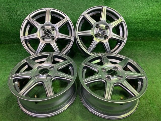 ZART ﾃﾞﾐｵ ｽｲﾌﾄ ホイール アルミ ガンメタ 14インチ 5.5J 4穴 4本 100 +45