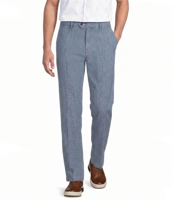 ダニエル クレミュ メンズ ボトムス カジュアルパンツ Cremieux Blue Label Madison Flat Front Chambray Pants Chambray ブルー