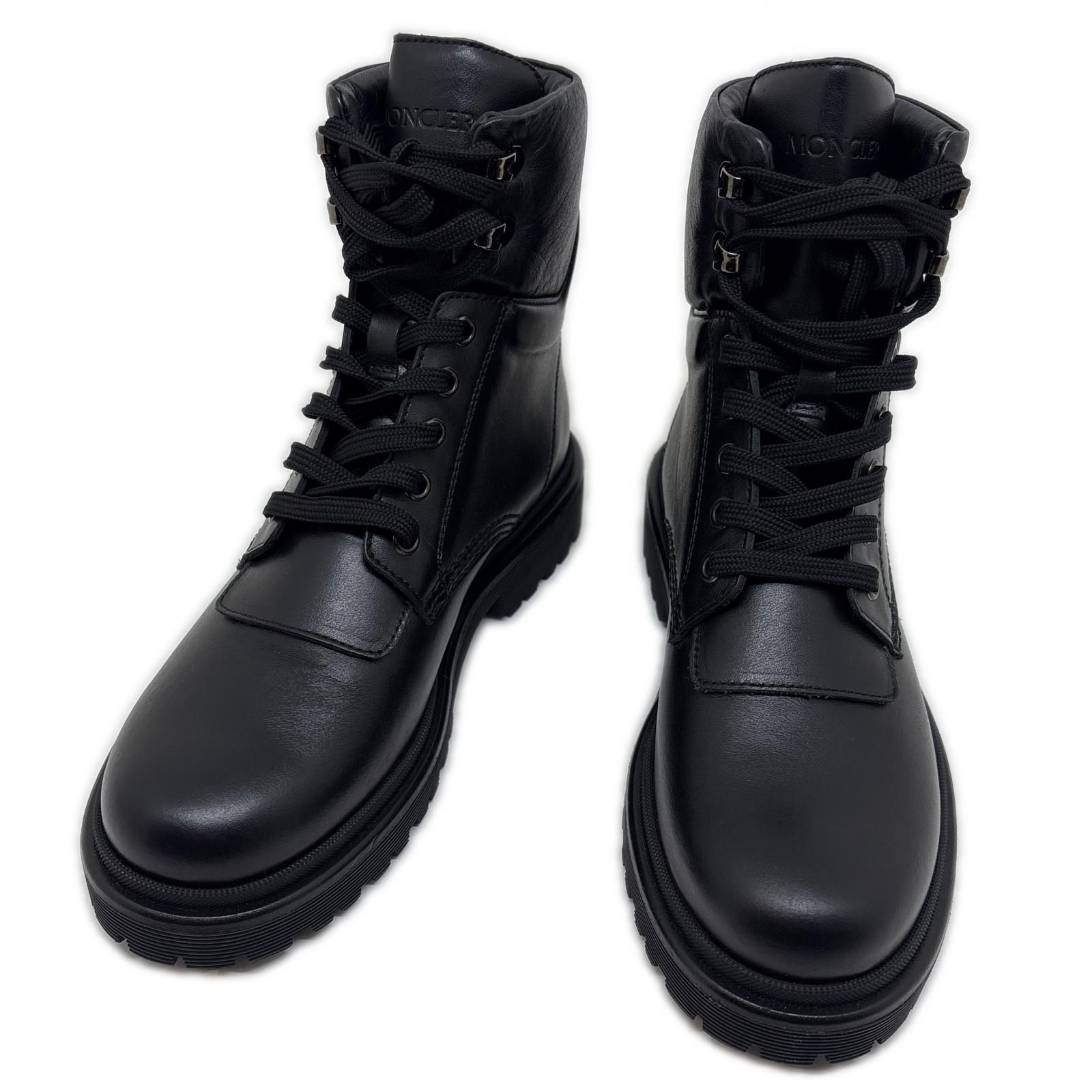MONCLER モンクレール 靴 ブーツ くつ レザー ブラック 【中古】【200 