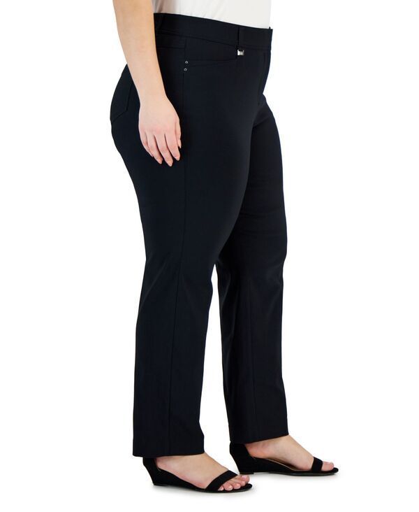 ジェイエムコレクション レディース ボトムス カジュアルパンツ パンツ JM Collection Womens SlimLeg CurvyFit Pants 2PS 28W Deep Black ブ