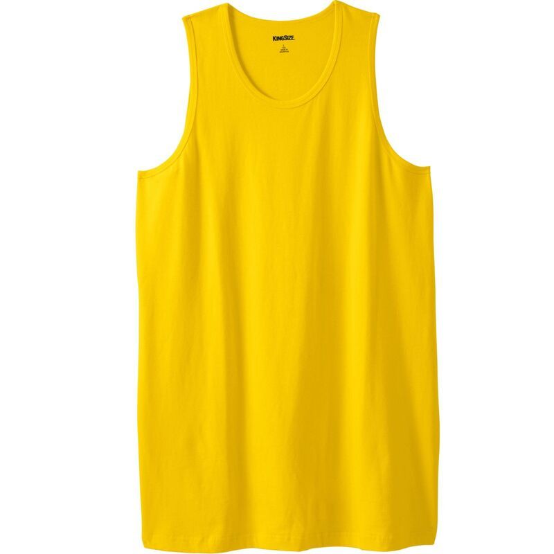 キングサイズ レディース トップス Tシャツ トール KingSize Mens Big Tall ShrinkLess Lightweight LongerLength Tank Cyber Yel
