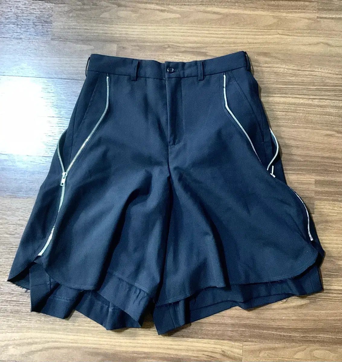 COMME des GARCONS 꼼데가르송 ウール ジッパー ショーツ バミューダ ハーフパンツ