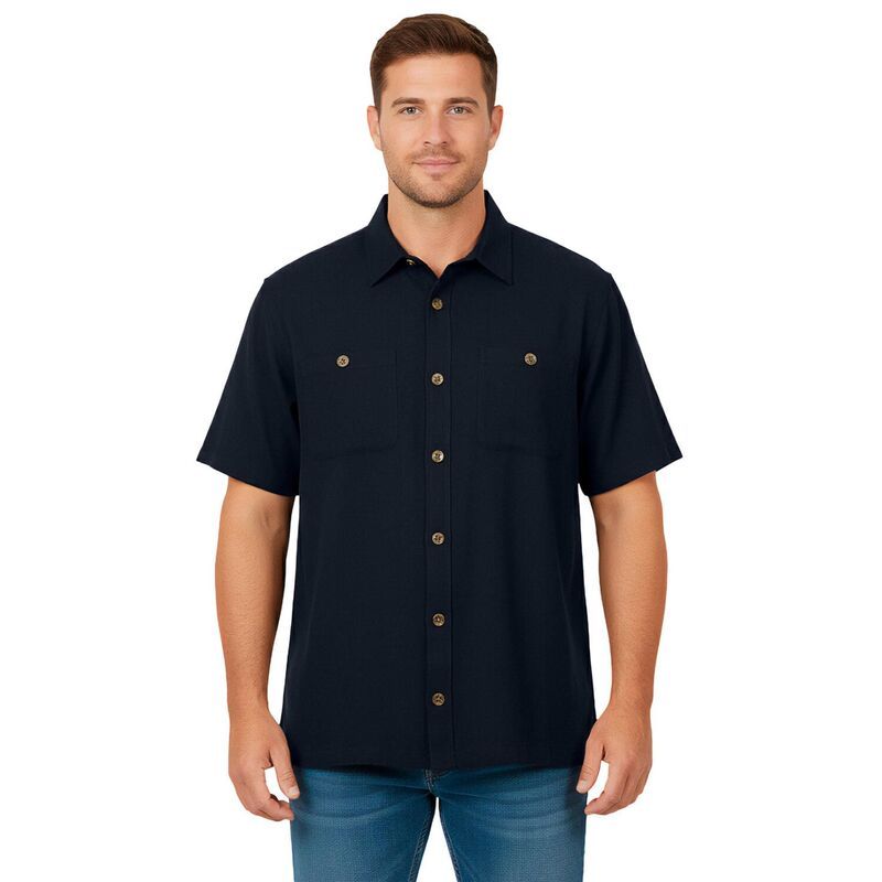 キングサイズ レディース トップス Tシャツ トール 半袖 リネン KingSize Mens Big Tall ShortSleeve Linen Shirt Black ブラック