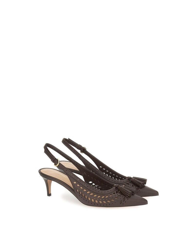 ジャンヴィト ロッシ レディース シューズ パンプス Gianvito Rossi Womens Feslingback Pumps Dark Brown Calf Leather ブラウン