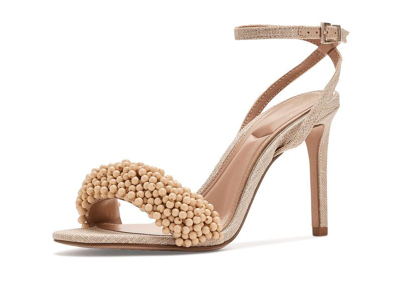 ヴィンスカムート レディース シューズ ヒール サンダル アンクル Vince Camuto Arleem Beaded Band Ankle Strap Higheel Sandals Natura