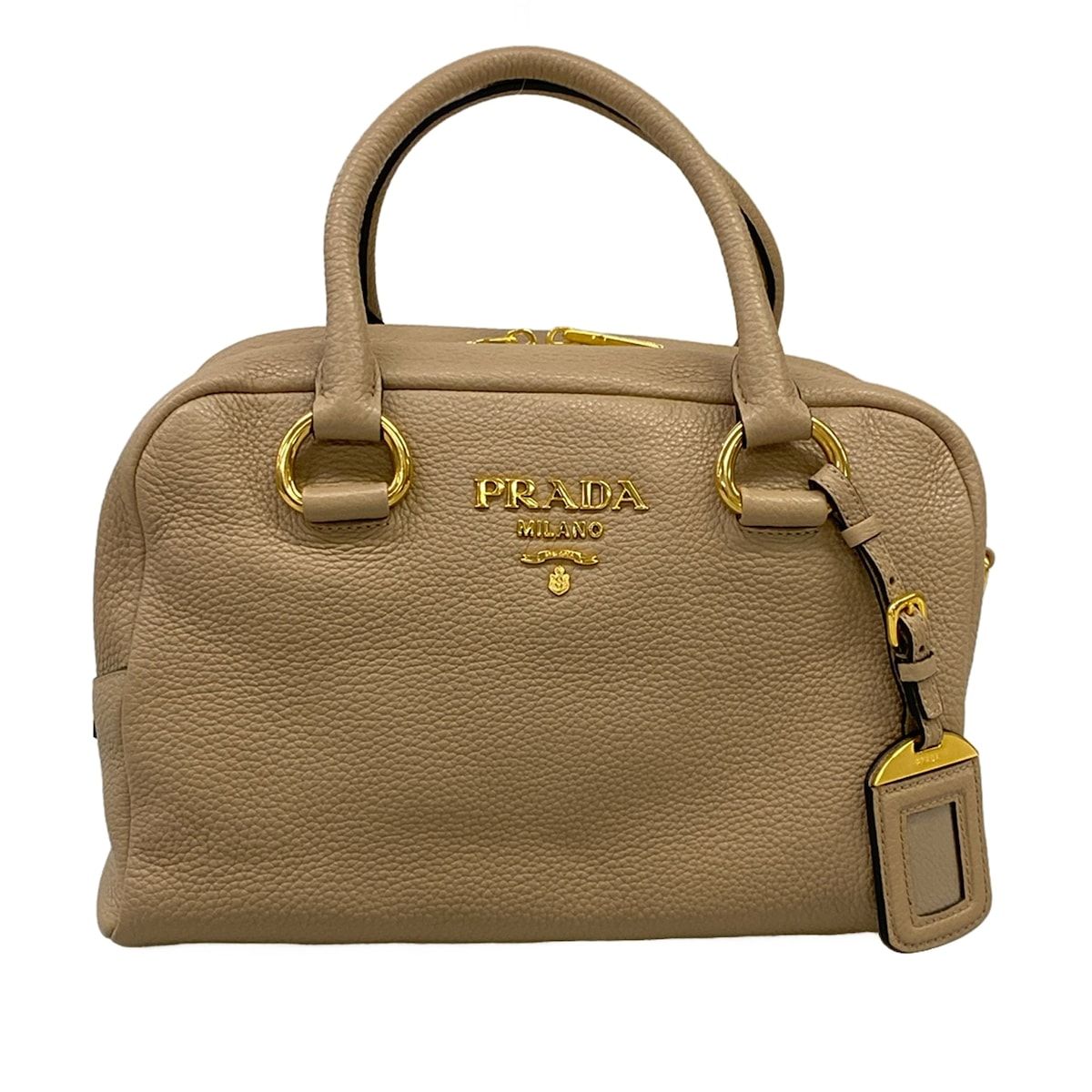 PRADA(プラダ) ハンドバッグ - 1BB086 ベージュ レザー