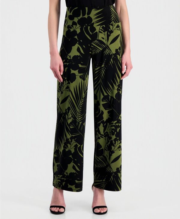 アンクライン レディース ボトムス カジュアルパンツ ワイドレッグ プチ プリント Anne Klein Womens Printed High Rise Wide Leg Pants Regular
