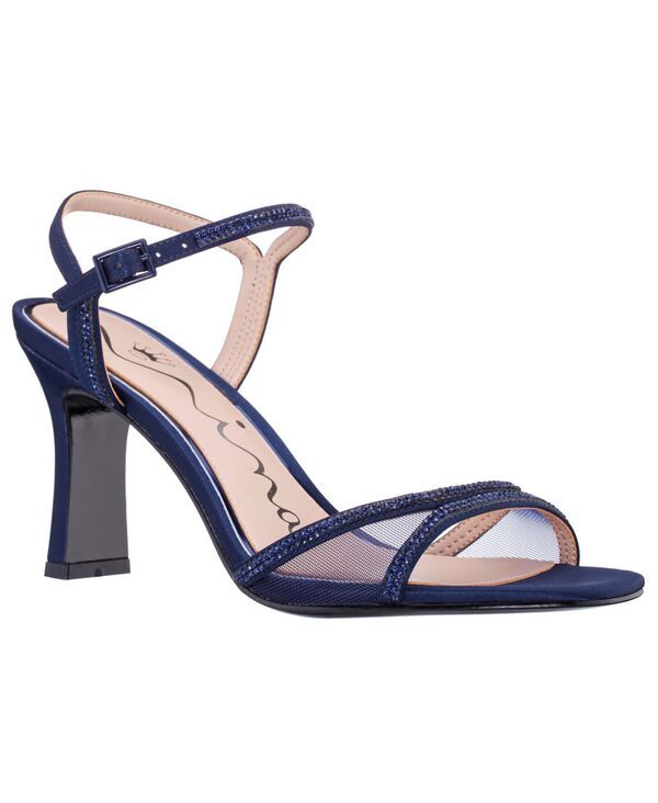 ニナ レディース シューズ サンダル ヒール Nina Womens Adela Mid Heel Dress Evening Sandals New Navy ネイビー