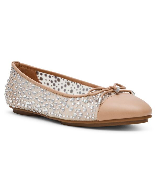 アンクライン レディース シューズ パンプス キャップ Anne Klein Womens Luci Embellished Cap Toe Ballet Flats Crystal