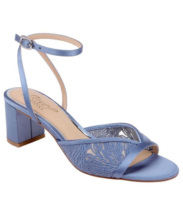 ジュウェルダグレイミシュカ レディース シューズ サンダル Jewel Badgley Mischka Womens Zaira Round Toe Sandals Azure Blue Satin