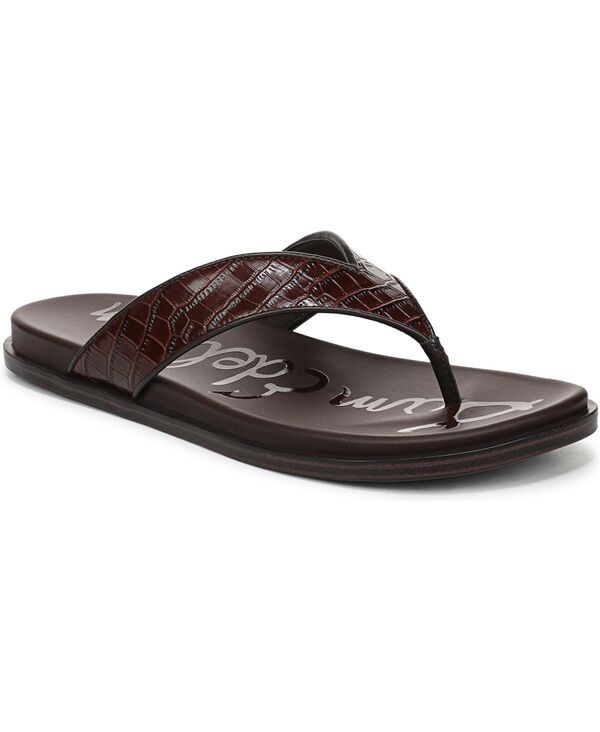 サムエデルマン レディース シューズ サンダル Sam Edelman Womens Lila Flip Flop Thong Sandals Maple Bourbon Croco Leather
