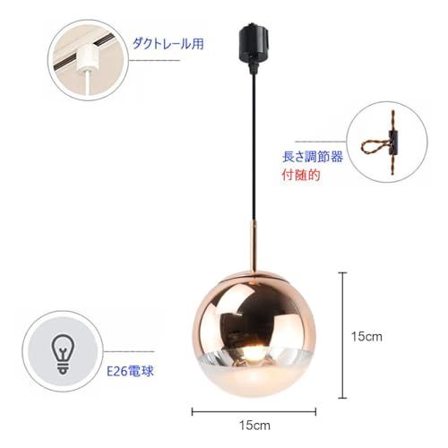 ペンダントライト 3灯 ガラスボール型 ローズゴールド ダクトレール用 高さ調整可能 E26口金 LED電球対応 照明器具 北欧 アンティーク おしゃれ ダイニング用 食卓用 寝室 リビング 玄関 間接照明 カフェ風 天井照取り付け簡単 [並 f95fbfbe ペンダントライト 3灯 ガラスボール型 ローズゴールド ダクトレール用 高さ調整可能 E26口金 LED電球対応 照明器具 北欧 アンティーク おしゃれ ダイニング用 食卓用 寝室 リビング 玄関 間接照明 カフェ風 天井照取り付け簡単 [並 f95fbfbe