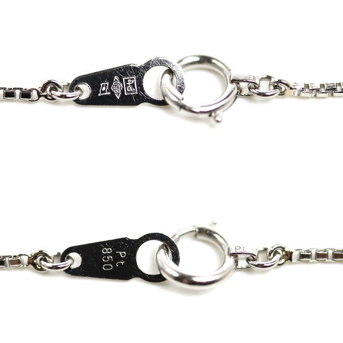 Pt850プラチナ ネックレス ベネチアン 3.8g 40cm レディース 中古