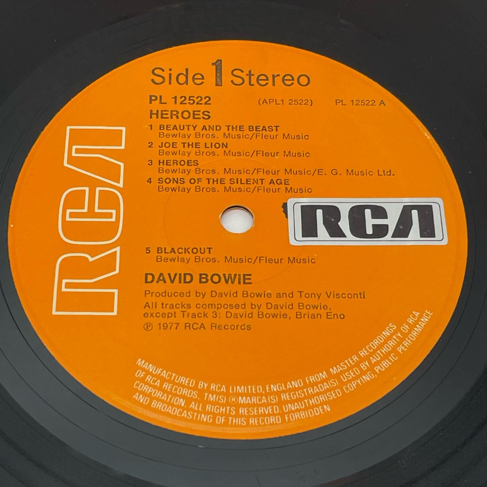 尾張小牧店】LP 希少当時物！英オリジナル盤 David Bowie / Heroes UK