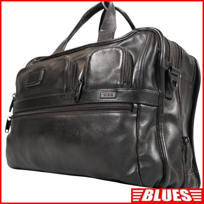 TUMI トゥミ ビジネスバッグ 黒 2WAY 通勤 A4 本革 ブリーフケース レザー メンズ ブリーフケース一覧←SEULB屋着古← NR5029