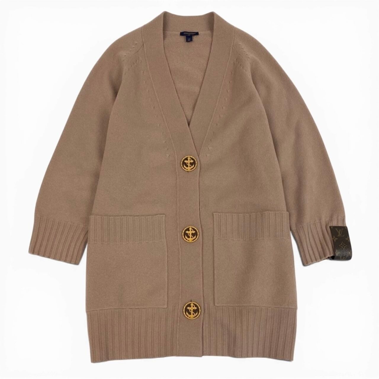 美品 LOUIS VUITTON ルイヴィトン ロング ニット コーディガン 