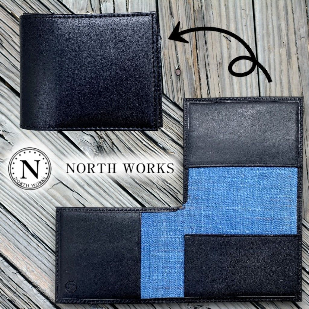 NORTH WORKS ノースワークス 本革 三つ折り レザー L字型 ミニ財布